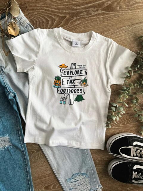 T-shirt Με Σχέδιο – Λευκό