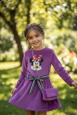 Βελουτέ Φόρεμα Minnie – Λιλά