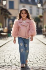 Δερμάτινο Jacket Με Τούλι