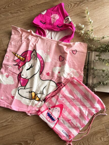 Πόντσο Unicorn Με Τσάντα