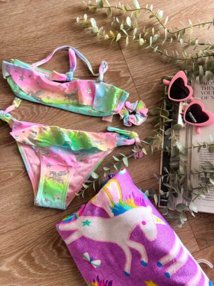 Silver Unicorn Bikini  Με Scrunchie