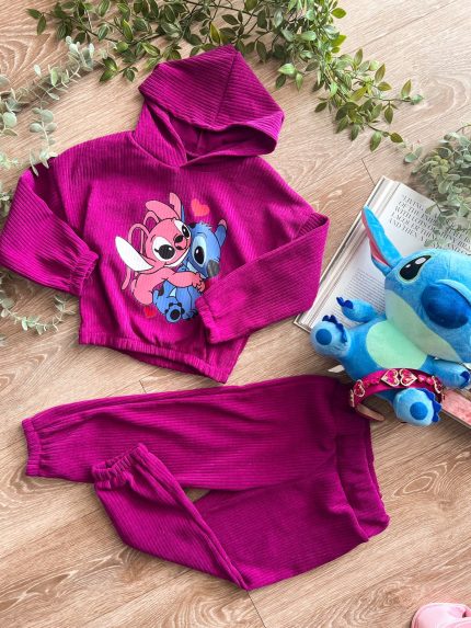 Stitch Set Με Ριγέ Ύφανση