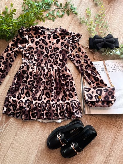 Animal Print Φόρεμα Με Τσαντάκι