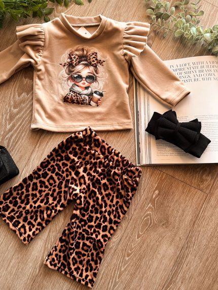 Mini Fashion Girl Set- Mπεζ