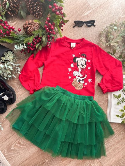 Christmas Glam Minnie Set – Κόκκινο