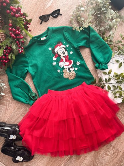 Christmas Glam Minnie Set – Πράσινο