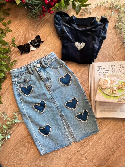 Blue Hearts Φούστα