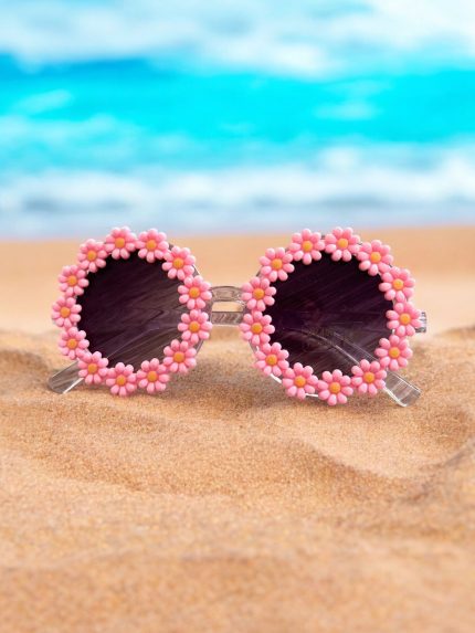 Flower sunglasses ροζ