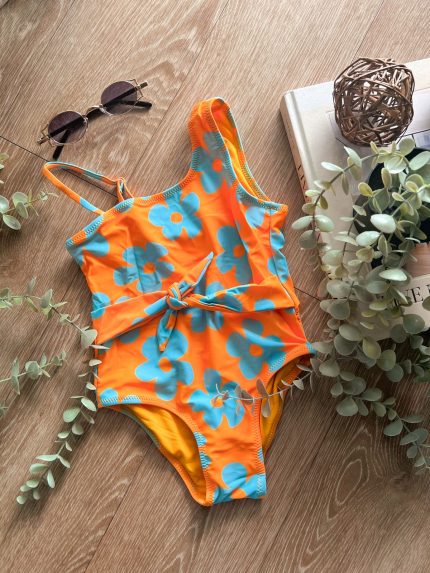 Cute flower bikini πορτοκαλί/μπλε