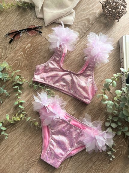 Glitter bikini ροζ