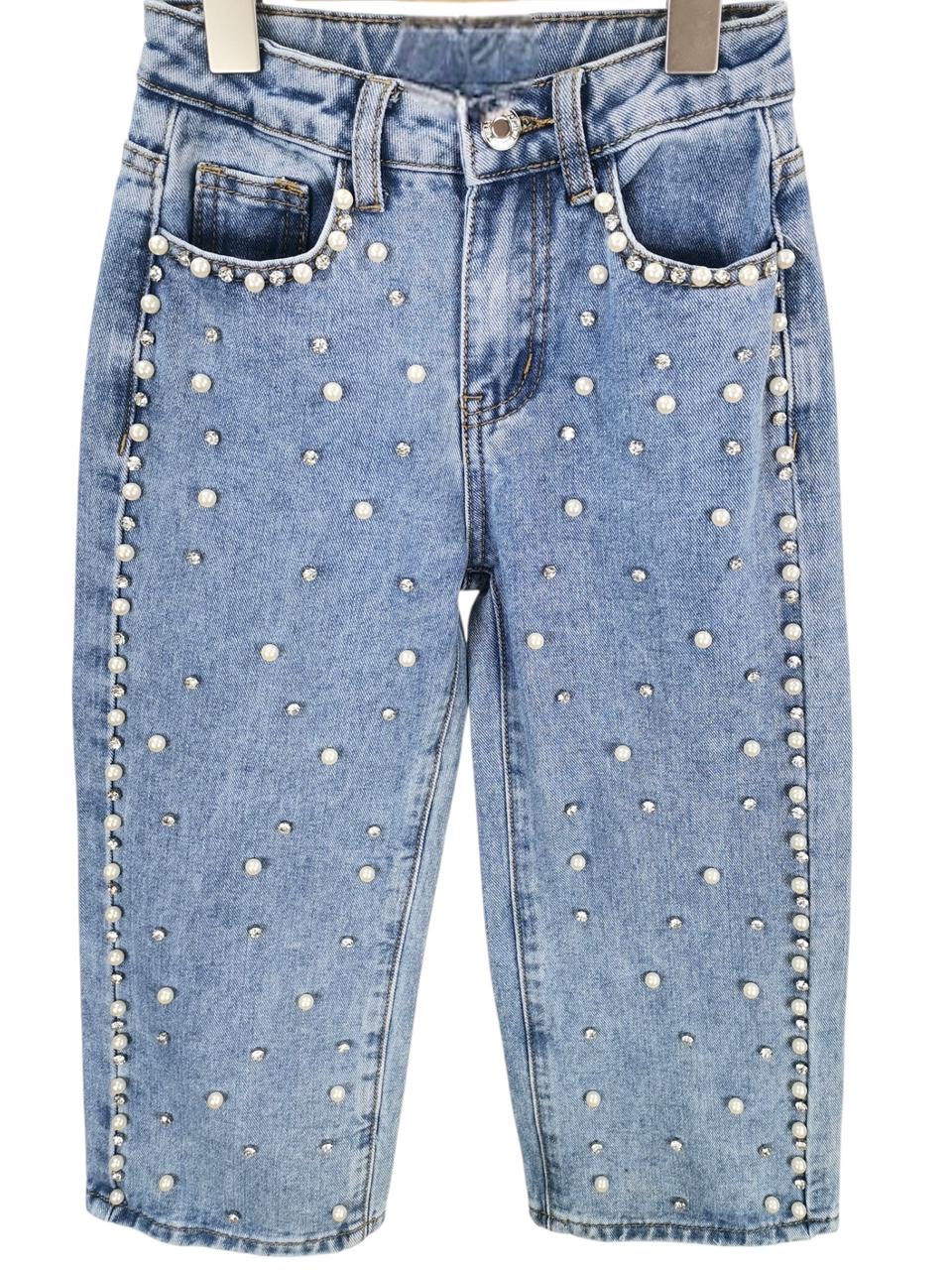 image00025 Pearl Shine Jeans – Παιδικό Τζιν με Πέρλες & Στρας - Image 1