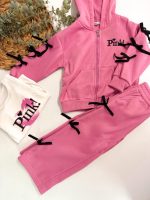 Amelia Kids Fuchsia 3-Piece Set with Bows - Παιδικό σετ 3 τεμαχίων φούξια με φιογκάκια και λευκή μπλούζα - Image 2