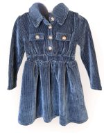  Isla dress - μπλε σκούρο  - Παιδικό Βελούδινο  Φόρεμα “Isla ” με Κουμπιά & Γιακάς - Image 3