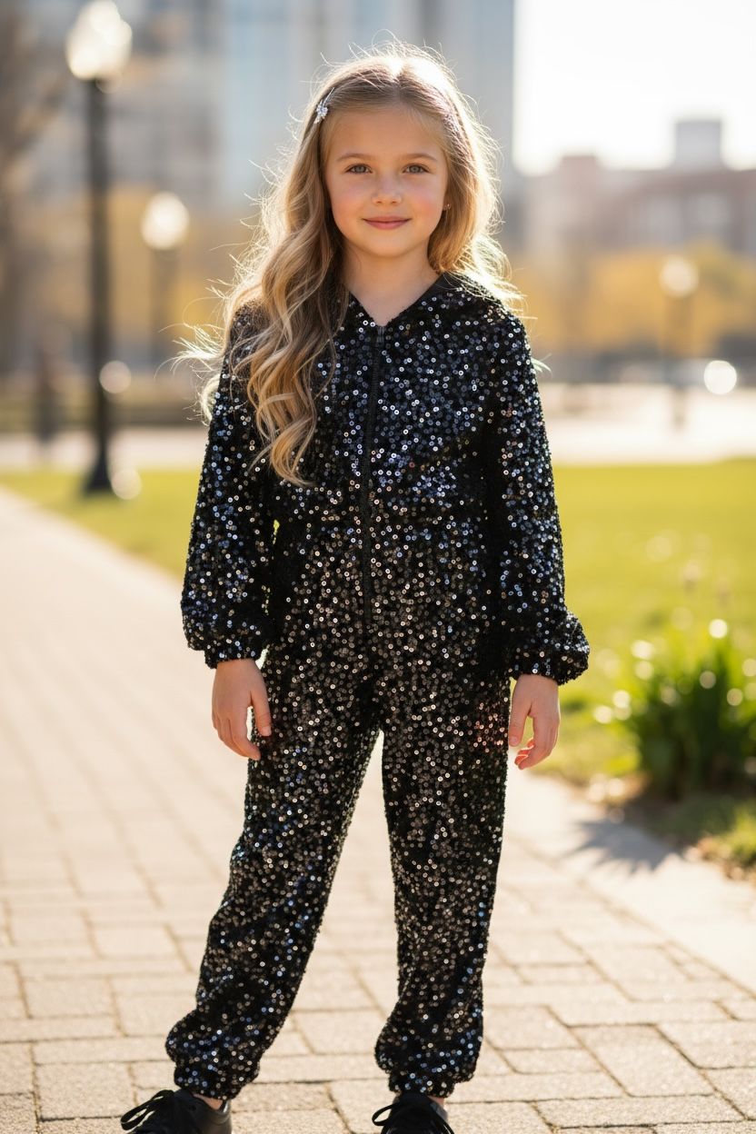 IMG-20251116-WA0008 Sparkle Dreams Velvet Set – Μαυρο Παιδικό σετ φόρμας με παγιέτες - Image 1