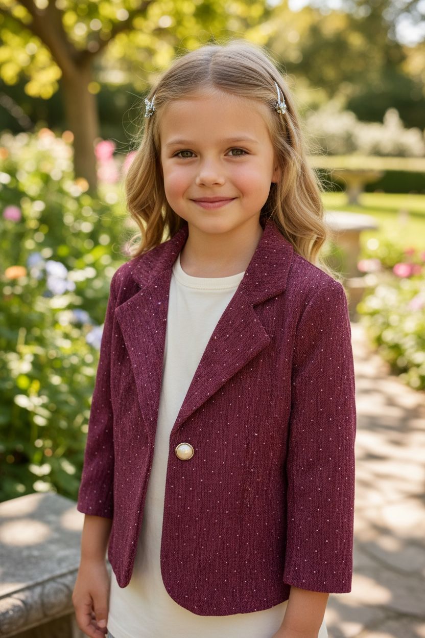IMG-20251116-WA0038 SparkleBerry Kids Blazer – Bordeaux Shine - Παιδικό μπορντώ σακάκι με στρας - Image 1