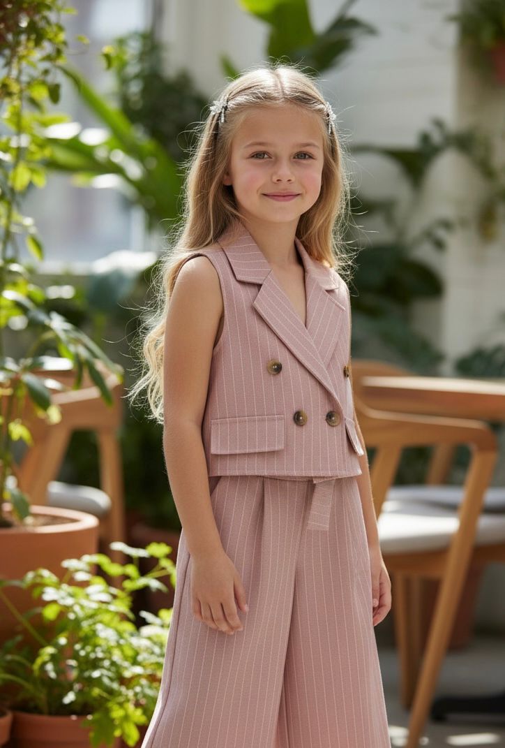 GFCHFH Oliver Stripe Suit Set - Παιδικό Ριγέ Σετ Κουστούμι με Παντελόνι & Γιλέκο - Image 1