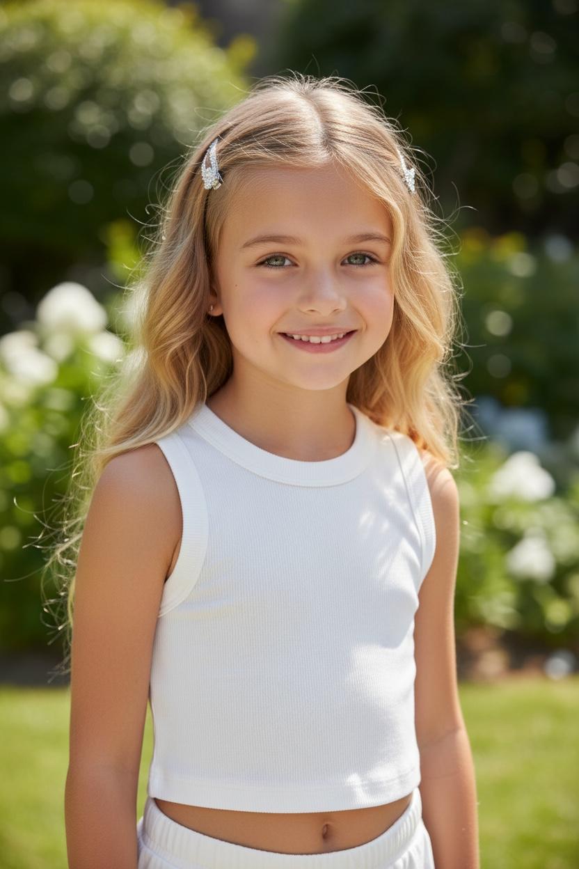 WhatsApp Image 2026-02-18 at 15.12.18 White Mila Tank Top - Παιδικό Basic Ριπ Αμάνικο Τοπ - Image 1