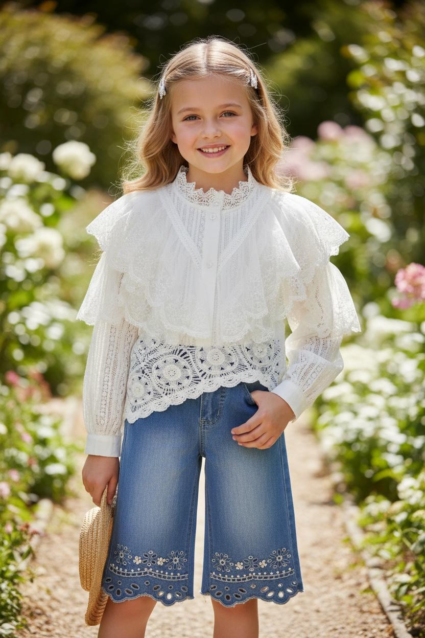WhatsApp Image 2026-02-18 at 15.12.24 (8) Romantic Lace Blouse - Παιδικό Ρομαντικό Πουκάμισο με Δαντέλα & Βολάν - Image 1