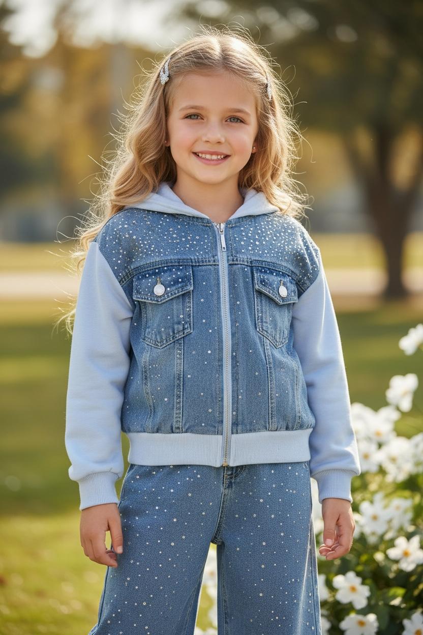 WhatsApp Image 2026-02-18 at 15.13.29 (2) Sky Sparkle Denim Set - Παιδικό jean σετ με γαλάζιες λεπτομέρειες και στρας - Image 1