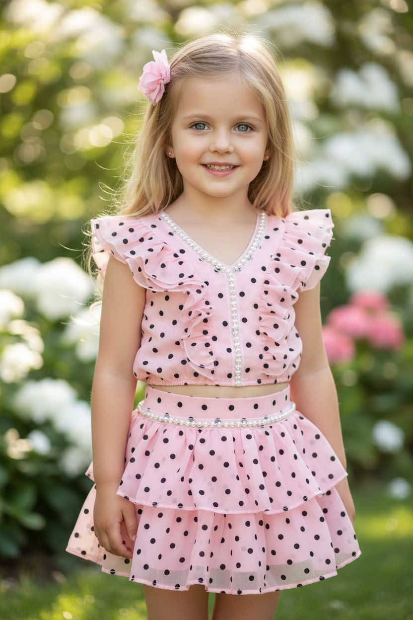 WhatsApp Image 2026-03-19 at 14.54.18 (6) Parisian Polka Set - Παιδικό κομψό σετ πουά με βολάν και φούστα - Image 1