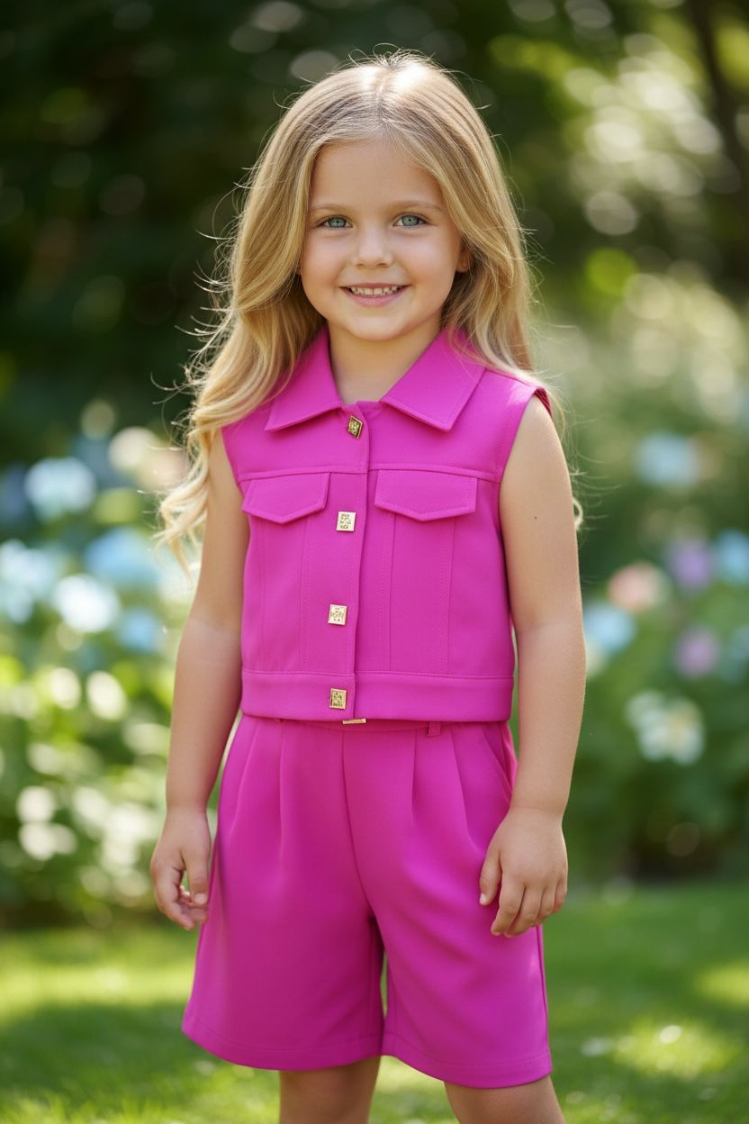 WhatsApp Image 2026-03-19 at 14.54.18 (8) Fuchsia Velora set - Set Μπλούζα & βερμούδα – Chic & Statement Καλοκαιρινό Σετ - Image 1