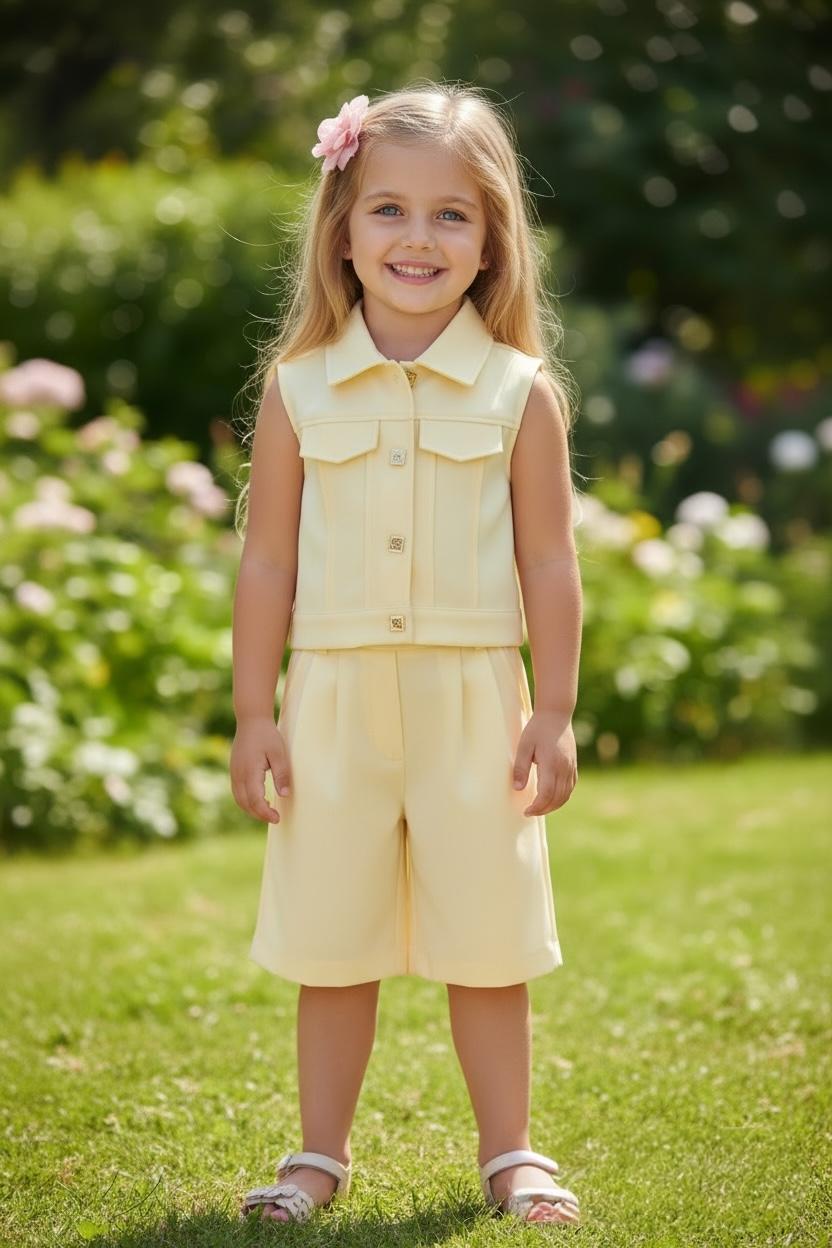 WhatsApp Image 2026-03-19 at 14.55.26 Yellow Velora set - Set Μπλούζα & βερμούδα – Chic & Statement Καλοκαιρινό Σετ - Image 1