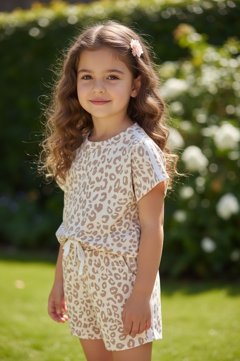 WhatsApp Image 2026-04-20 at 09.18.29 (1) Beige Leopard Sporty Chic Shorts Set - Παιδικό Σετ Leopard με Σορτσάκι - Image 1