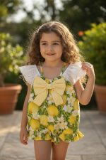 Lemon Breeze Set - Παιδικό Καλοκαιρινό Σετ Lemon με Σορτς και Top - Image 2