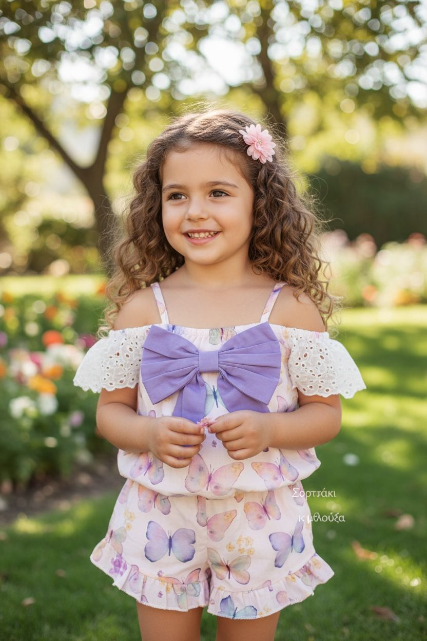 WhatsApp Image 2026-05-19 at 11.38.35 Butterfly Breeze Set - Παιδικό Καλοκαιρινό Σετ Butterfly με Σορτς και Top - Image 1