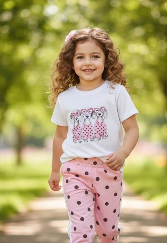 WhatsApp Image 2026-05-19 at 11.38.38 (2) Puppies Dot Set - Παιδικό Σετ με T-Shirt Σκυλάκια και Πουά Banana Fit Παντελόνι - Image 1