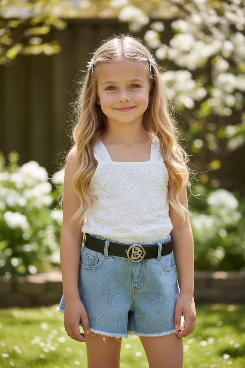 WhatsApp Image 2026-06-02 at 11.36.11 Little star denim set – Παιδικό Σετ Κοριτσιού με Τζιν Σορτς και Λευκό Τοπ - Image 1