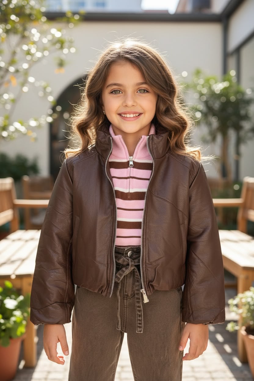 WhatsApp Image 2026-07-29 at 14.50.07 (3) Urban Puff Jacket - Παιδικό Καφέ Puffer Jacket με Κουκούλα & Απαλή Υφήv - Image 1